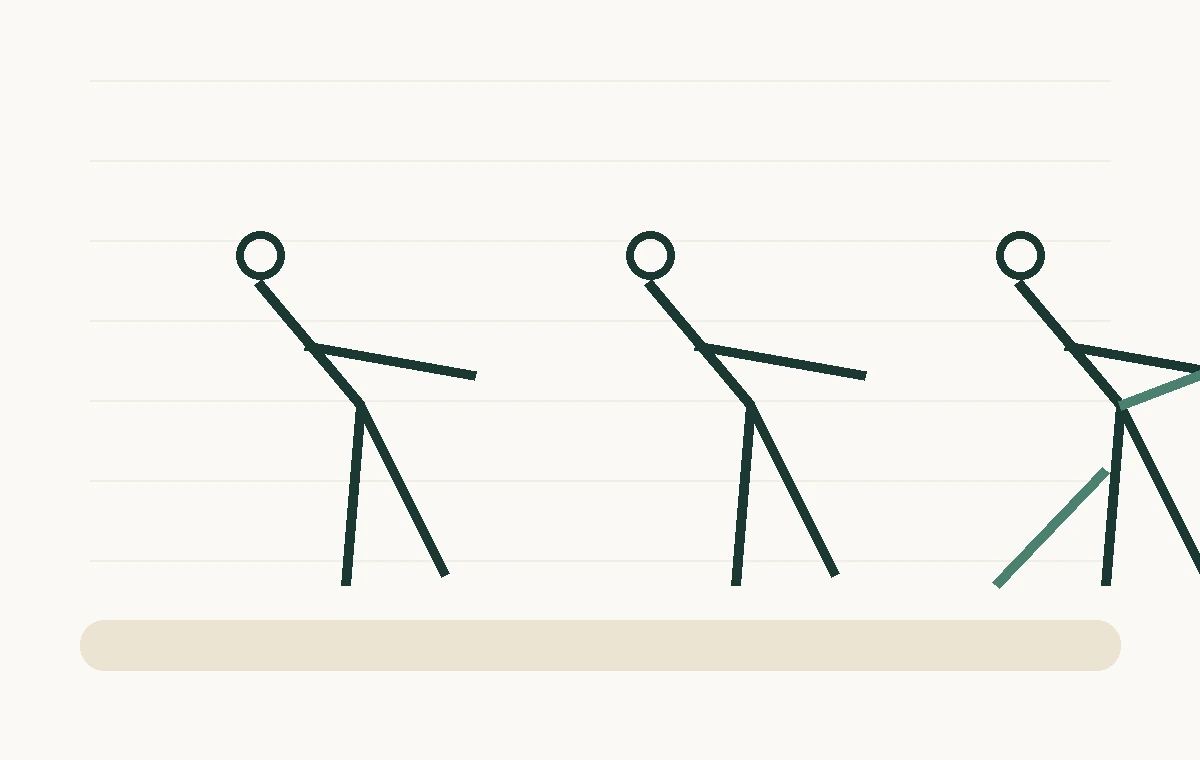 Line-art hip hinge and bodyweight good morning positions.